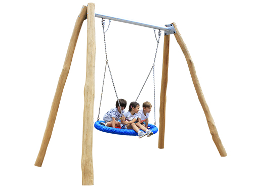 Altalena rustica con cesto di robinia - PM716RO - immagine 2